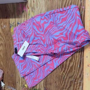 asos crazy jeans 24 NWT pink blue tiger print